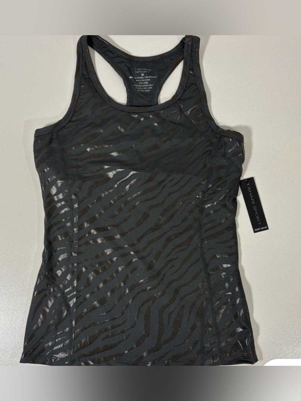 Tamari Sport Women’s Tank Top  New With Tags Built In Bra And Animal Print